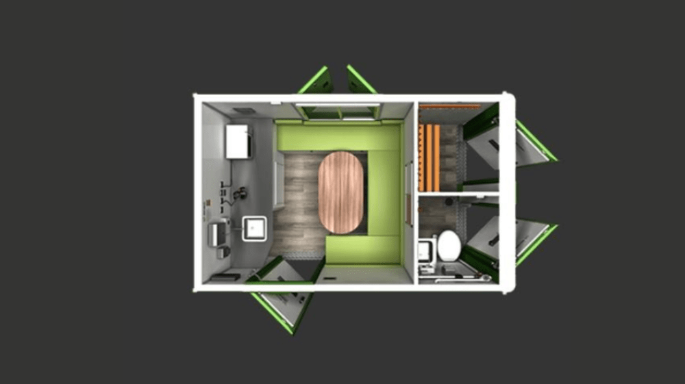 7 Person Hybrid — Single WC and Drying Room